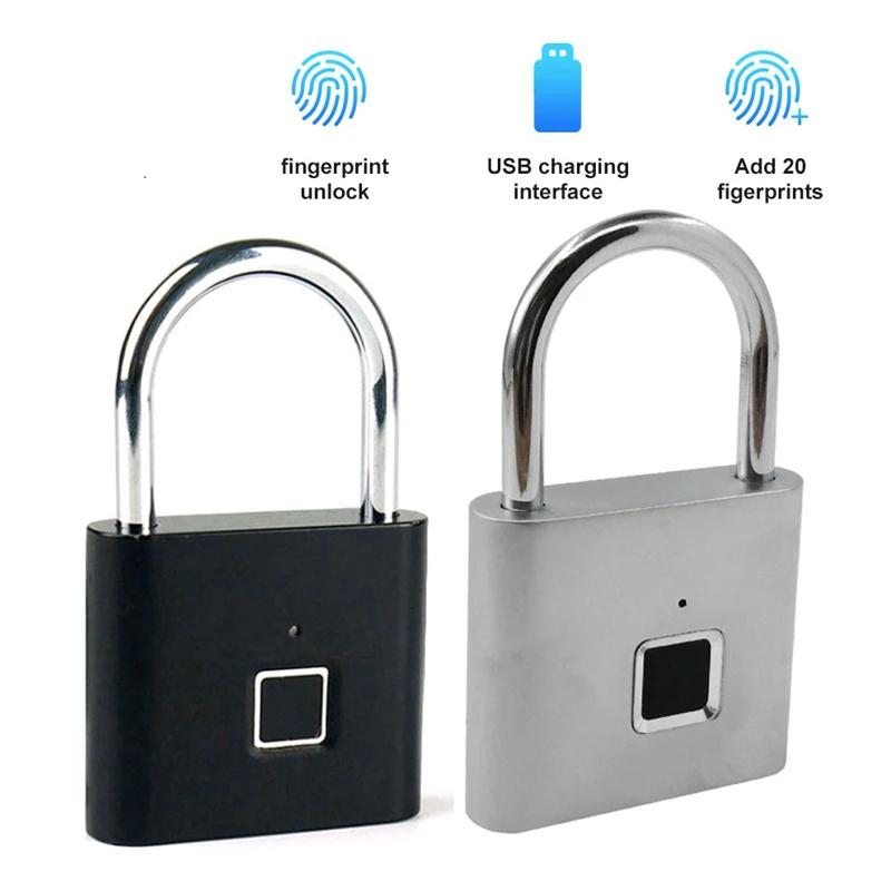 serrure porte biométrique de porte, cadenas à empreintes digitales sans clé