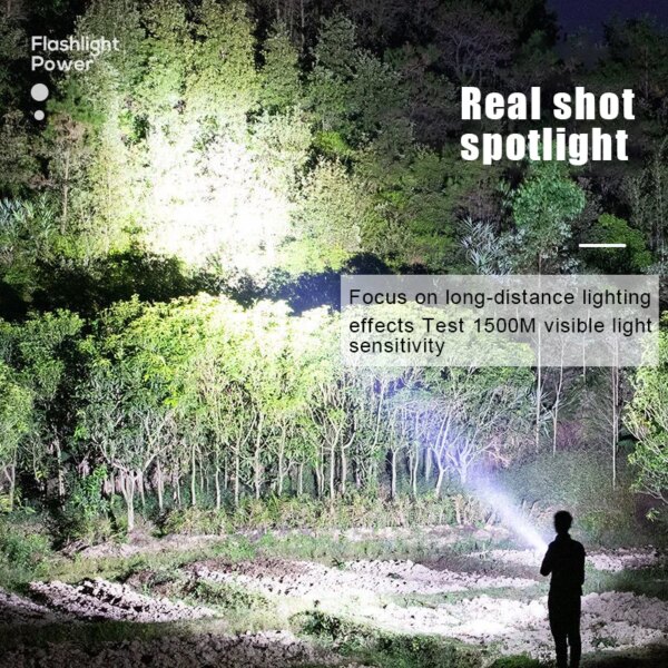 lampe torche mini tactique LED 2 en 1 9990000LM, batterie externe Ultra lumineuse