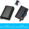 porte carte rfid en Fiber de carbone pour hommes, portefeuille