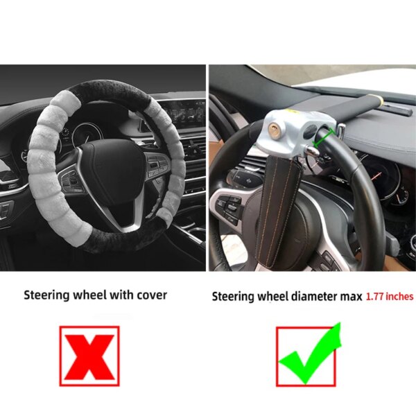 10298-dcb2cb.jpg antivol voiture Volant de voiture Anti-Vol Antivol Pliable Sécurité Serrures