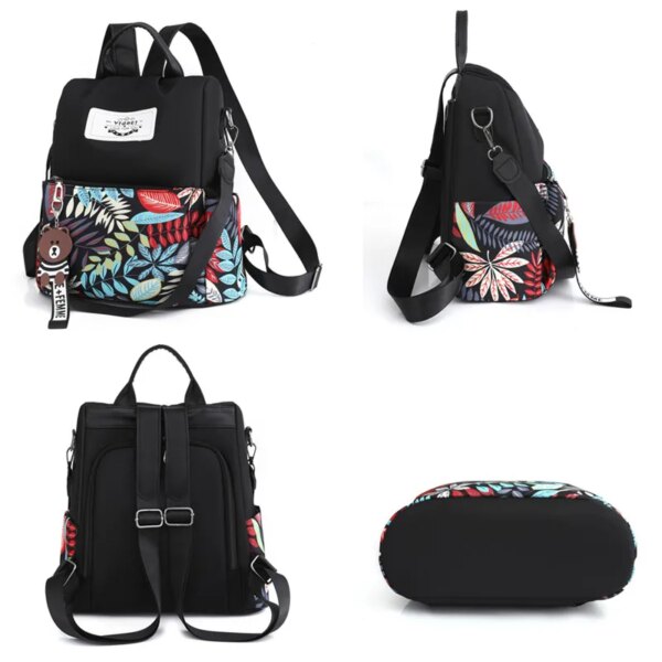 Sac a dos antivol en cuir de haute qualité pour femmes, Design de couleur unie