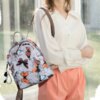Sac a dos antivol imprimé papillon pour femmes