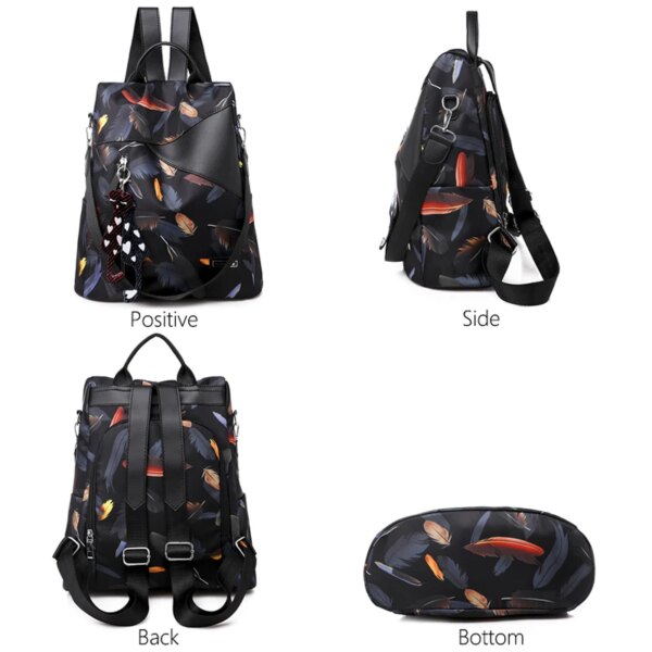 Sac a dos antivol Oxford étanche pour femmes, 2022, Anti-vol à la mode