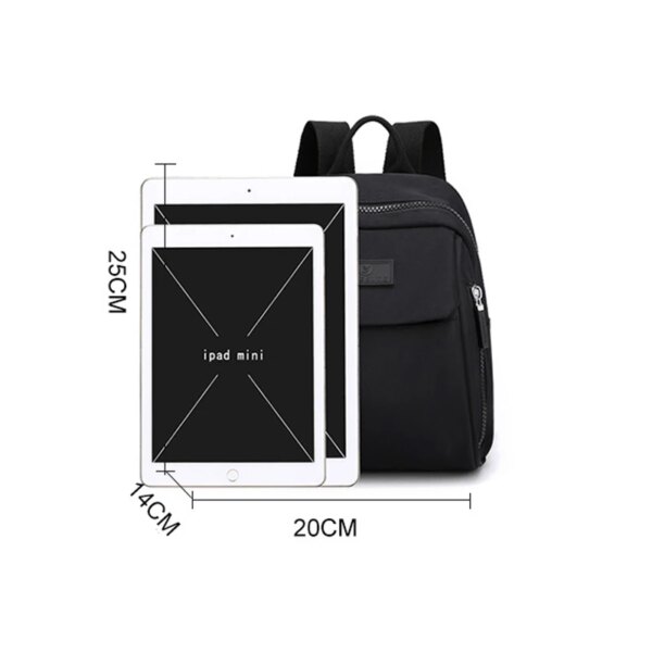 Mini Sac a dos antivol en nylon imperméable antivol pour femme, petit sac à dos de bureau
