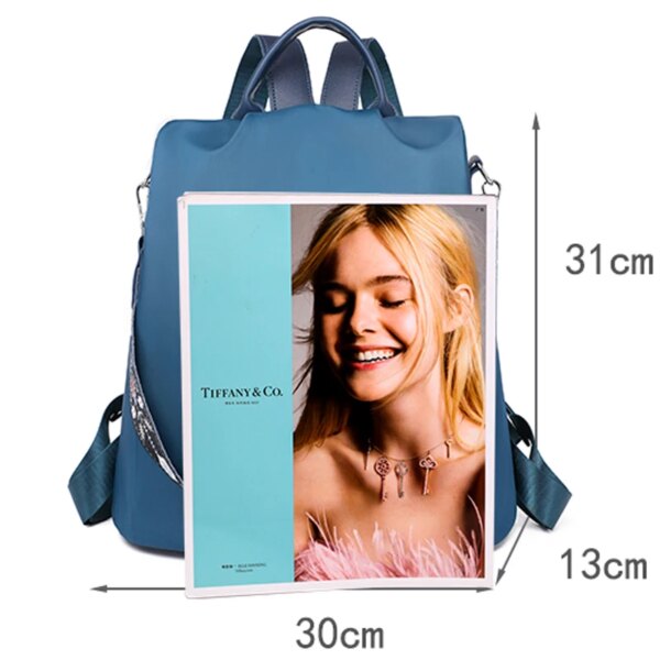 Sac a dos antivol en tissu Oxford à fleurs pour femmes, grande capacité