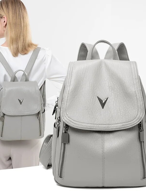 Sac a dos Vintage en cuir véritable pour femmes