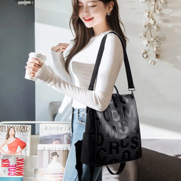 Sac a Dos antivol pour femmes, tendance, en cuir souple de bonne qualité