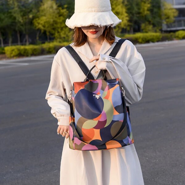 Sac a dos antivol Oxford Anti-vol pour femmes, sac à dos de grande capacité