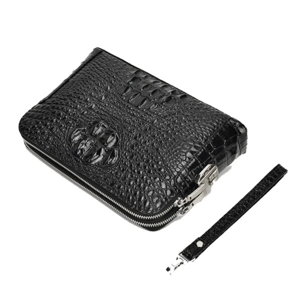 Sac Antivol à main à motif crocodile pour hommes, pochette de jour rétro décontractée