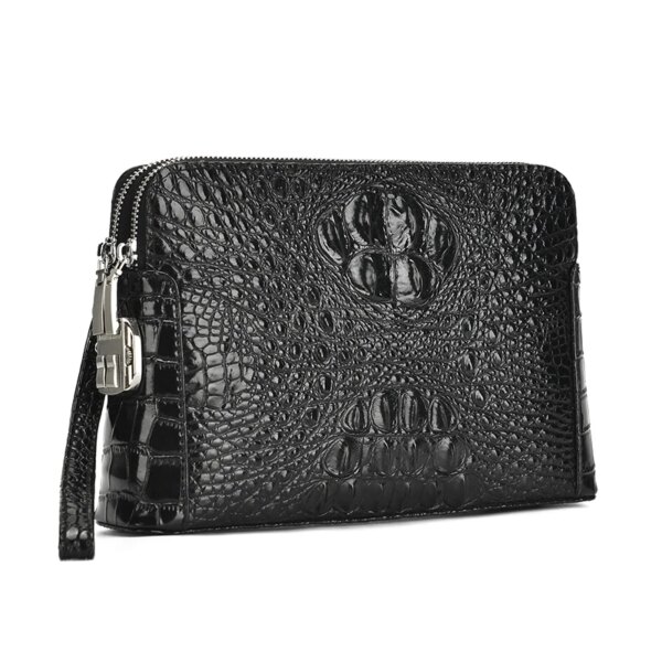 Sac Antivol à main à motif crocodile pour hommes, pochette de jour rétro décontractée