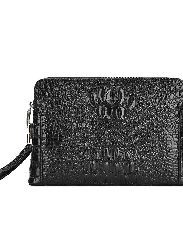 Sac Antivol à main à motif crocodile pour hommes, pochette de jour rétro décontractée