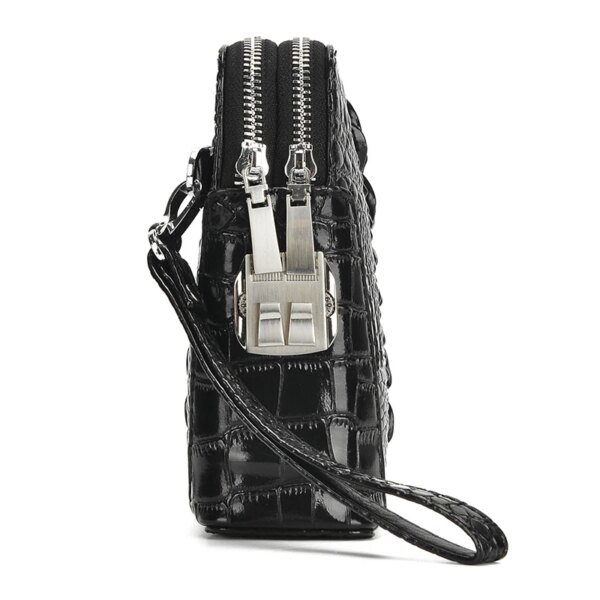 Sac Antivol à main à motif crocodile pour hommes, pochette de jour rétro décontractée
