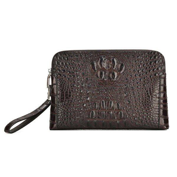 Sac Antivol à main à motif crocodile pour hommes, pochette de jour rétro décontractée