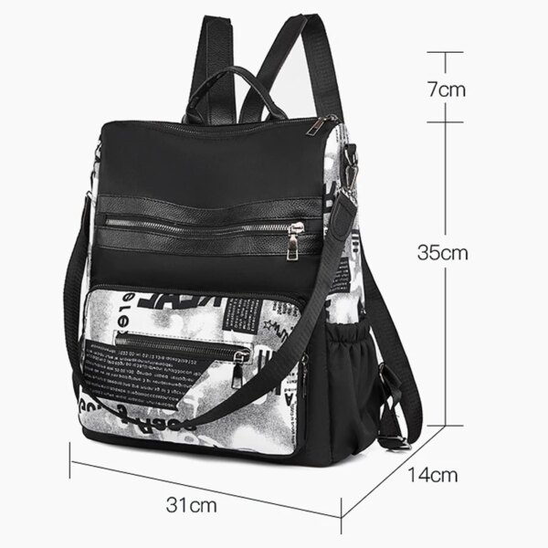 Sac Antivol à dos Oxford étanche pour femmes, 2024, Anti-vol à la mode