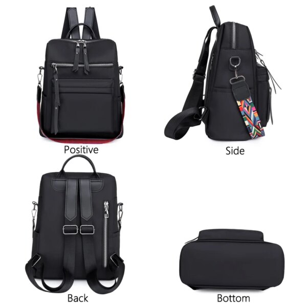 Sac Antivol à dos Oxford étanche pour femmes, sacs à dos antivol