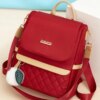 Sac a dos antivol Mochila tendance en Nylon pour femmes, couleur unie