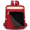 Sac a dos antivol Mochila tendance en Nylon pour femmes, couleur unie