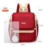 Sac a dos antivol Mochila tendance en Nylon pour femmes, couleur unie