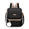 Sac a dos antivol Mochila tendance en Nylon pour femmes, couleur unie