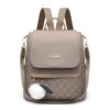 Sac a dos antivol Mochila tendance en Nylon pour femmes, couleur unie