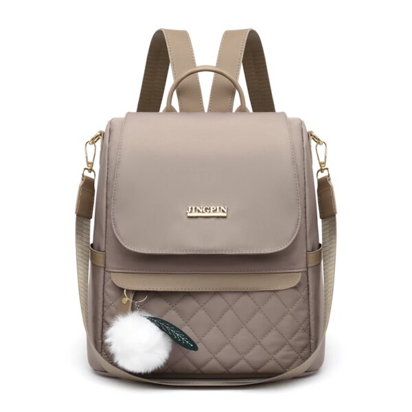 Sac a dos antivol Mochila tendance en Nylon pour femmes, couleur unie