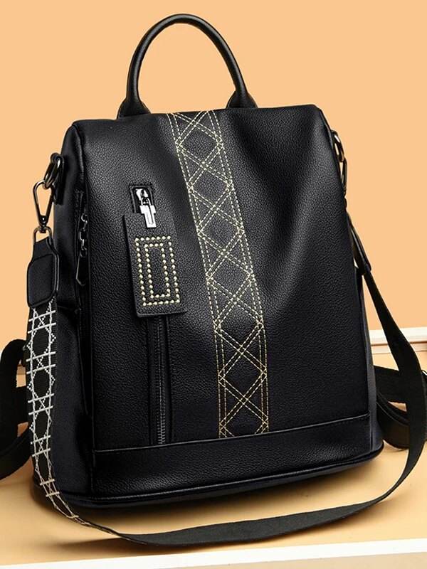 11384-fcd783.jpg Sac a dos Antivol Vintage en cuir pour femmes, multifonction, Anti-vol, pour l'école