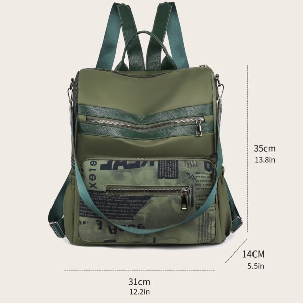 11420-dd8993.jpg Sac antivol pour femmes, sac à dos à épaule vert à la mode pour adolescentes