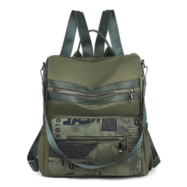 Sac antivol pour femmes, sac à dos à épaule vert à la mode pour adolescentes