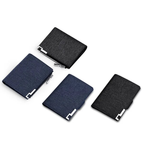 1143-38bed4.jpg portefeuille rfid en toile pour hommes, Mini portefeuille Compact Ultra-mince