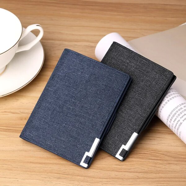 1143-f913ca.jpg portefeuille rfid en toile pour hommes, Mini portefeuille Compact Ultra-mince