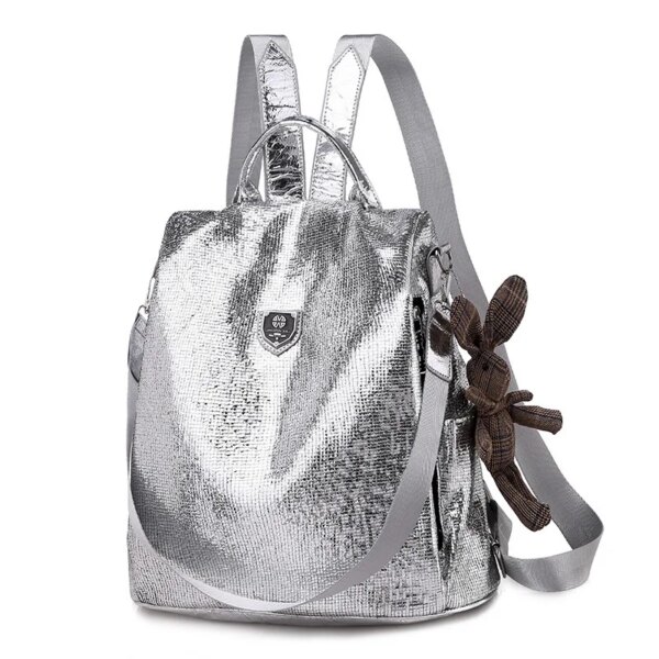 11450-2b0609.jpg Sac Antivol à dos en cuir PU pour femmes, décontracté, antivol, noir, pour l'école