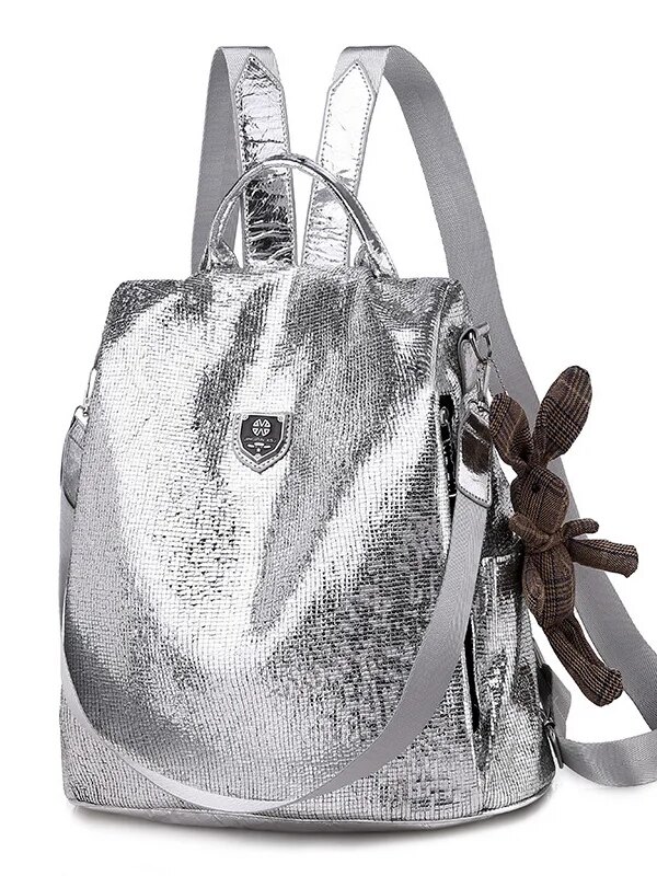 11450-2b0609.jpg Sac Antivol à dos en cuir PU pour femmes, décontracté, antivol, noir, pour l'école