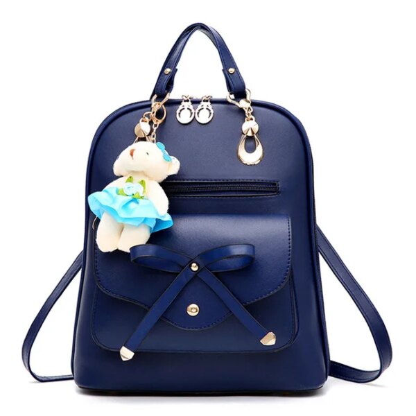 Sac a dos antivol et à bandoulière avec pendentif pour femme