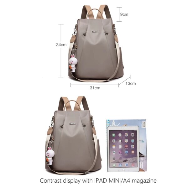 11547-027688.jpg Sac Antivol à dos Oxford étanche pour femmes, 2024, Anti-vol à la mode