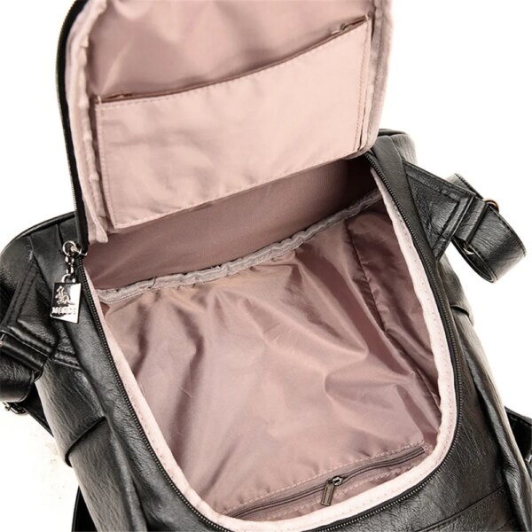 Sac a dos Antivol femme, sacoche d'école Vintage en cuir véritable pour adolescentes