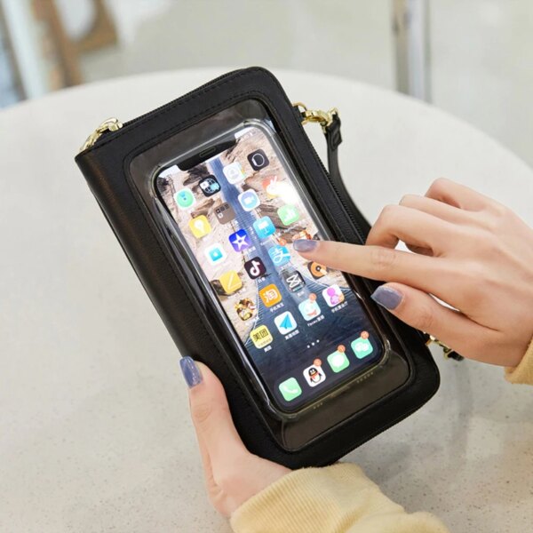 Sac Antivol à main à bandoulière en cuir PU pour femme