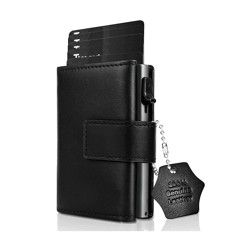 portefeuille rfid pour hommes, nouveau boîtier mét