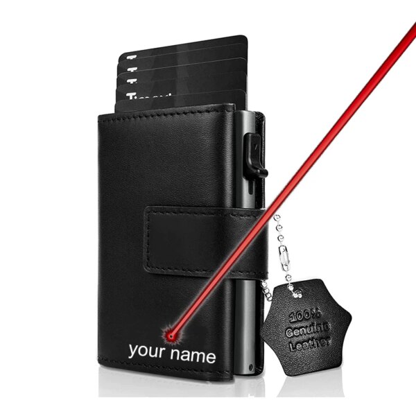 porte carte rfid Mini avec Zip, porte-monnaie pour hommes