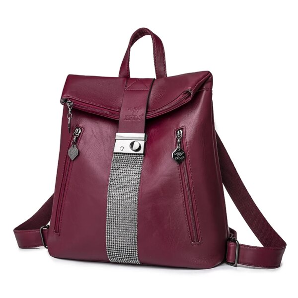 Sac a dos Antivol multifonction Anti-vol pour femmes, sac à bandoulière à la mode en cuir souple