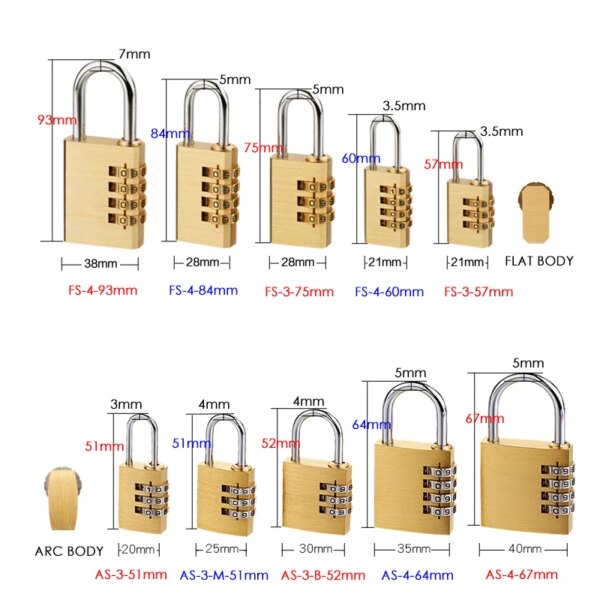 11994-79b8ae.jpg cadenas à code de sécurité en laiton massif, serrure à combinaison