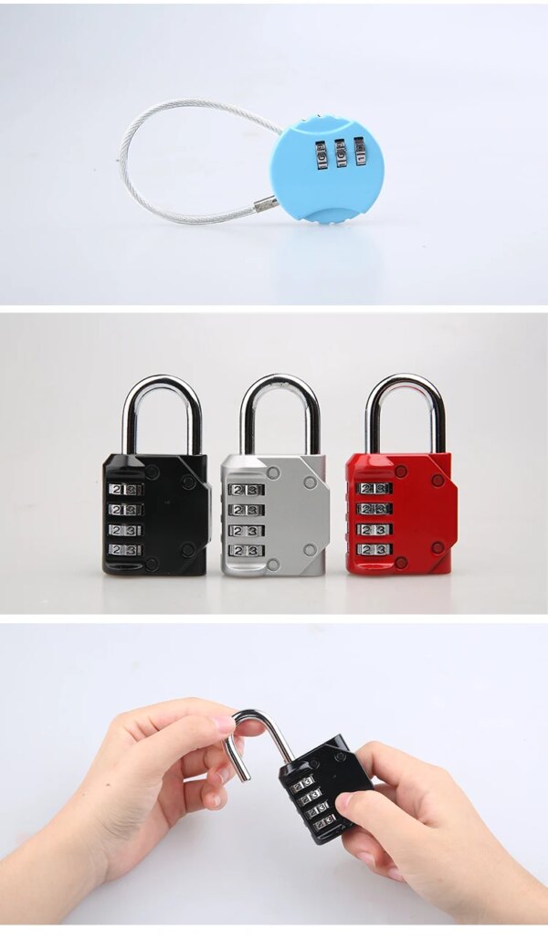 cadenas à code Serrure à combinaison robuste à 4 chiffres, Protection résistante aux intempéries