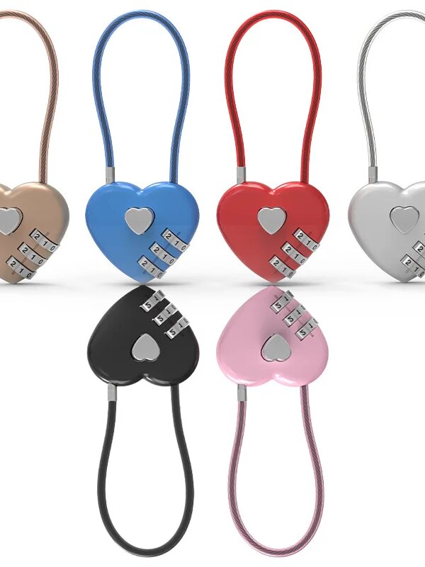 cadenas à code Serrure en forme de cœur avec mot de passe