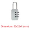 12241-c2e2db.jpg cadenas à code Serrure à 3 chiffres à combinaison de chiffres