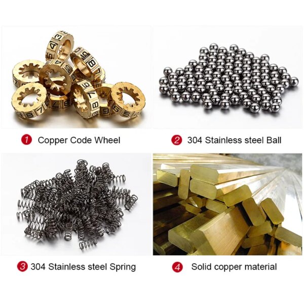 cadenas à code Serrure à combinaison 3/4 chiffres mot de passe extérieur