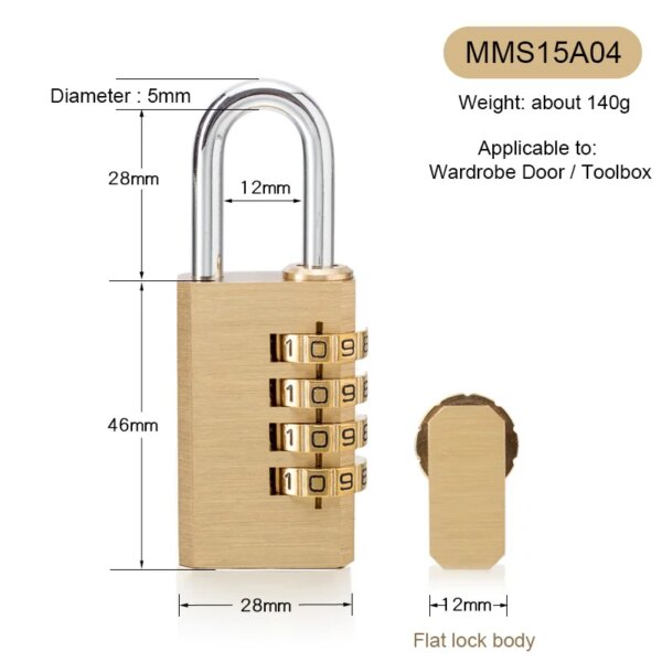 cadenas à code Serrure à combinaison 3/4 chiffres mot de passe extérieur