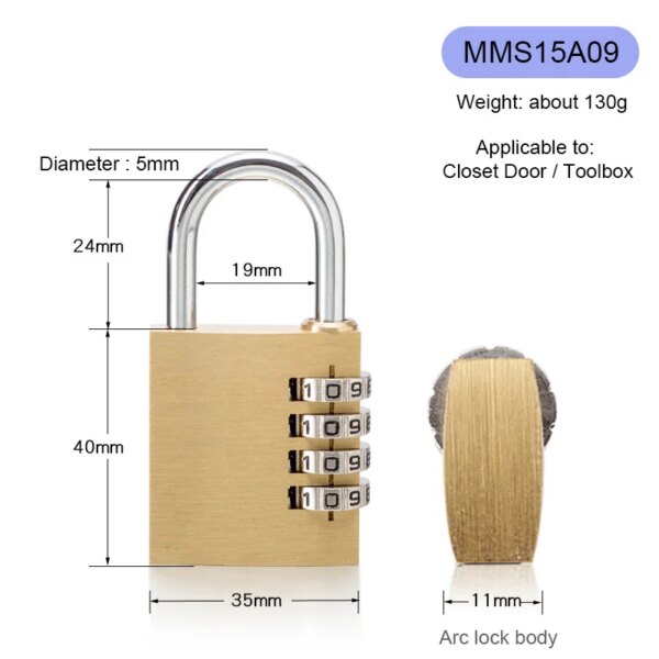 12326-56411d.jpg cadenas à code Serrure à combinaison 3/4 chiffres mot de passe extérieur
