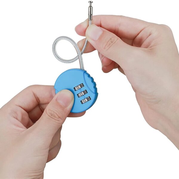 cadenas à code Serrure à combinaison de câbles métalliques, serrure à Code à 3 chiffres