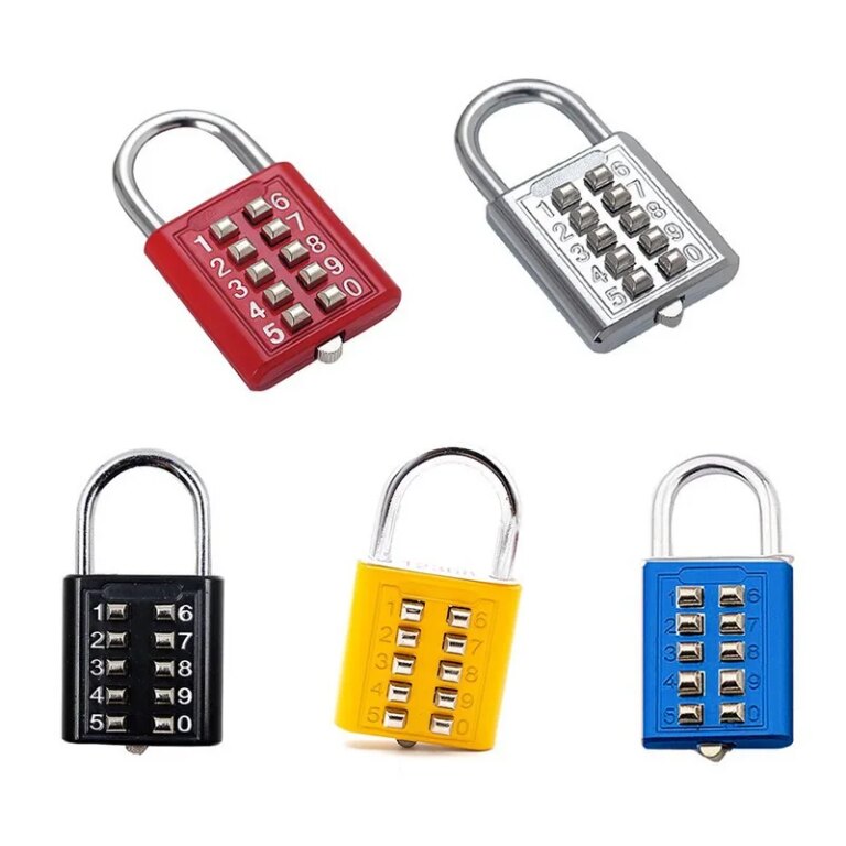 Cadenas à code chrome noir