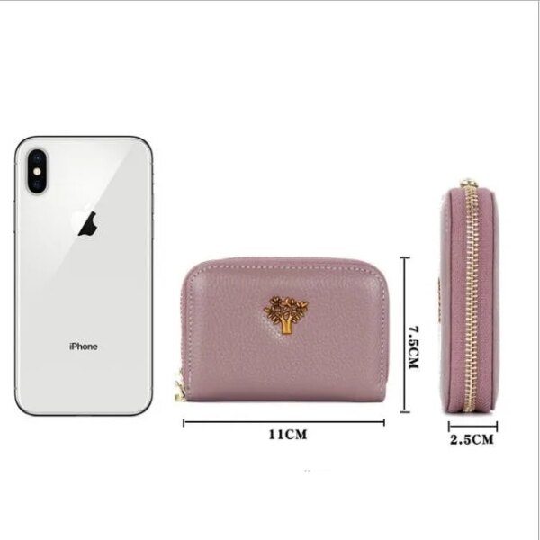 portefeuille rfid en cuir de vache de première qualité, étui pour cartes d'identité