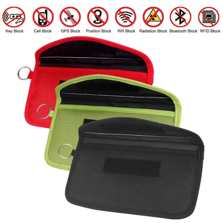 Porte carte anti RFID Cuir noir